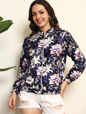 TANDUL  Women Floral Print Puffer Jacket