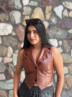 TANDUL Solid Brown Women Waistcoat
