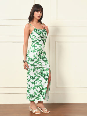 TANDUL Women Green Tie-dye Dress