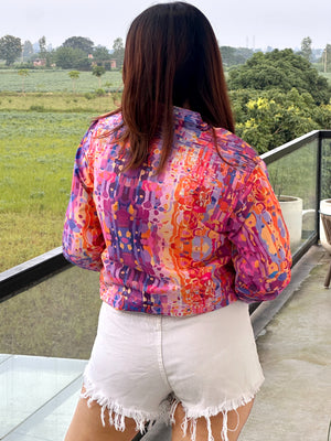 TANDUL Women Printed Puffer Jacket