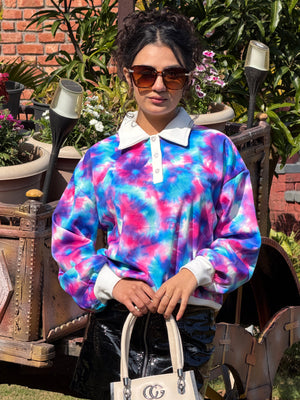 TANDUL Women Stunning Tie-dye Sweatshirt