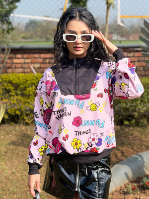 TANDUL Women Vibrant Multicolor Printed Sweatshirt