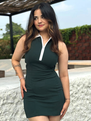 TANDUL Women Green Polo Dress