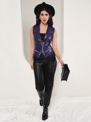 TANDUL  Women Solid Leather Jacket