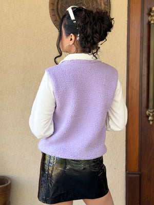TANDUL Women Chic Purple Fur Sweater