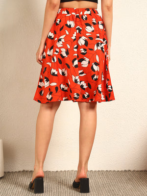 TANDUL  Women Printed Flared Multicolor Skirt