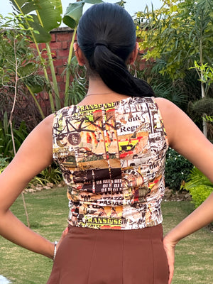 TANDUL Women Multicolor Printed Waistcoat