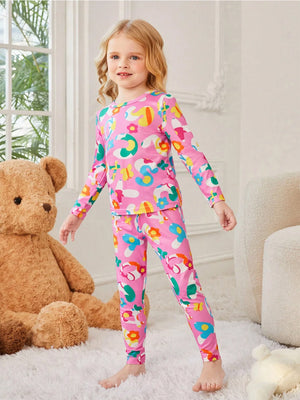 TANDUL  Girls Casual T-shirt Trouser  (Multicolor)