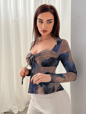 TANDUL  Casual Regular Sleeves Printed Women Multicolor Top