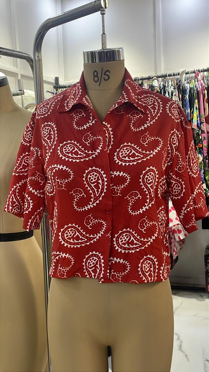 TANDULWomen Maroon Paisley Printed Shirt