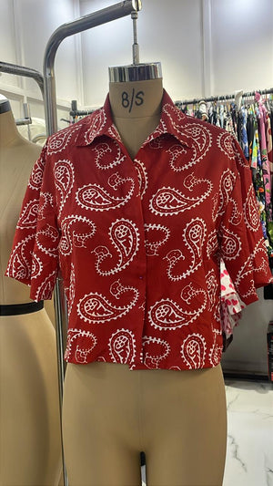 TANDULWomen Maroon Paisley Printed Shirt