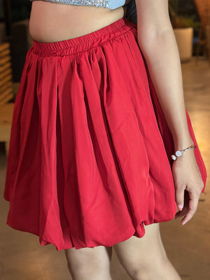 TANDUL Women Red Balloon Skirt