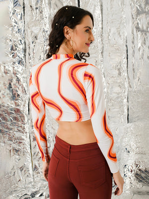 TANDUL  Casual Regular Sleeves Printed Women Multicolor Top