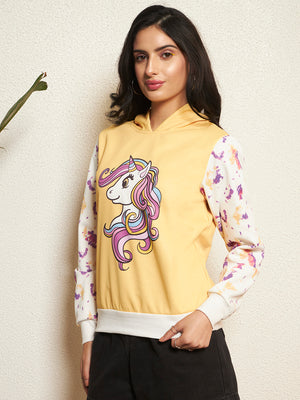 TANDUL Women Unicorn Printed Sweatshirt
