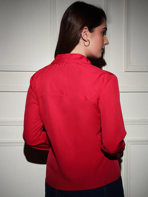 TANDUL  Women Regular Fit Solid Spread Collar Casual Shirt