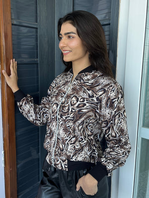 TANDUL Women Stylish Animal Patterned Jacket
