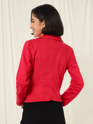 TANDUL  Fleece Solid Coat For Women