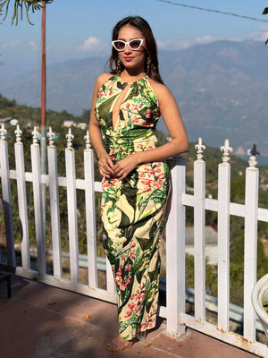 TANDUL Women Multicolor Printed Long Dress