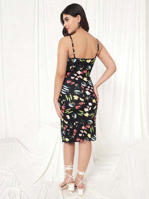 TANDUL  Women Bodycon Black Dress