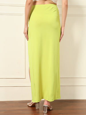 TANDUL Women Neon Green Long Skirt