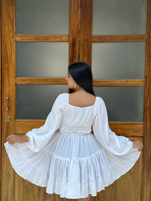 TANDUL Women White  Solid Flared Dress