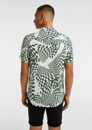 TANDUL Black and White Printed Casual Shirt