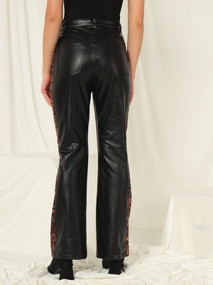 TANDUL  Women Regular Fit Black Lycra Blend Trousers