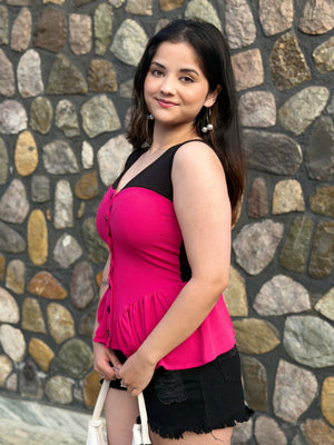 TANDUL Women Stunning Fuchsia Pink Top
