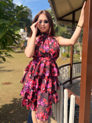 TANDUL Women Stunning Floral Georgette Dress