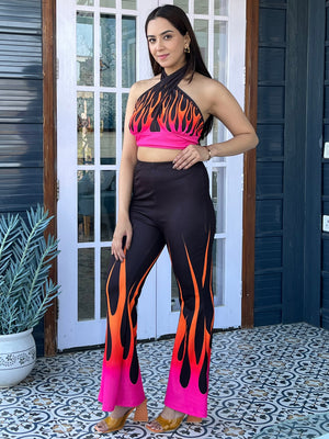 TANDUL Women Bold Flame Printed Co-ord Set