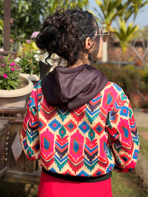 TANDUL Women Multicolor Printed Jacket with Hood