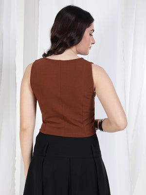 TANDUL Solid Women Waistcoat