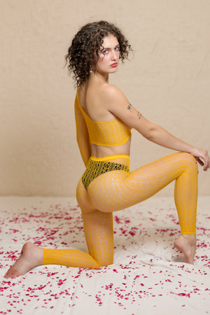 ELTIRE Elegant Yellow Two Piece Lingerie Set
