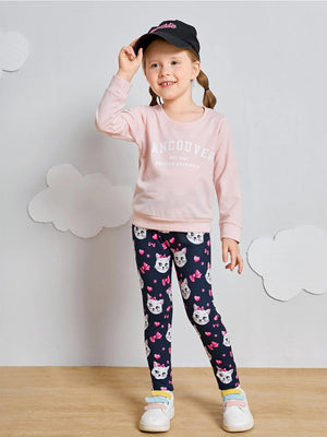 TANDUL Legging For Girls  (Multicolor Pack of 1)