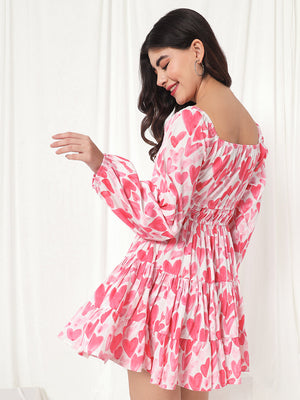 TANDUL  Women Fit and Flare Pink Dress