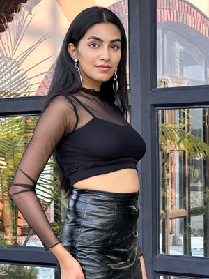 TANDUL Women Styliosh Black Crop Top