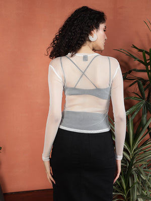TANDUL Casual Regular Sleeves Solid Women White Top