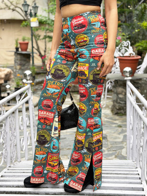 TANDUL Women Multicolour Flared Trousers