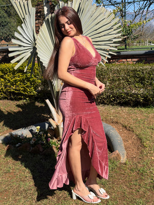 TANDUL Women Alluring Velvet Dress