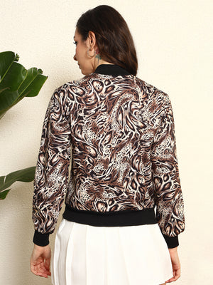 TANDUL Women Stylish Animal Patterned Jacket