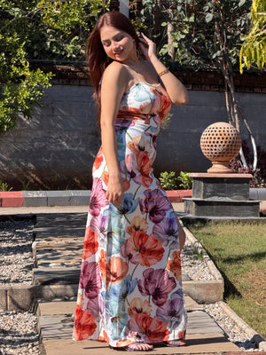 TANDUL Women Exquisite Floral Printed Dress