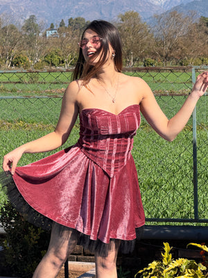 TANDUL Women Luxurious Pink Velvet Co-ord Set