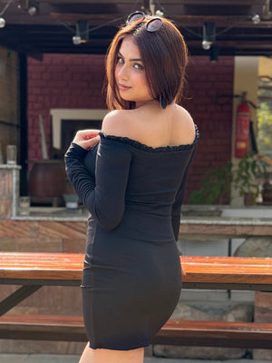 TANDUL Women Bodycon Black Dress