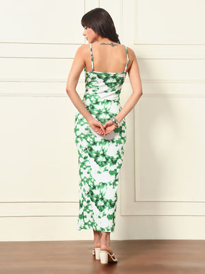 TANDUL Women Green Tie-dye Dress