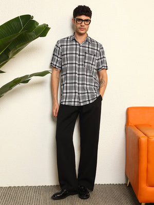 TANDUL Men's Classic Checkered Printed Shirt