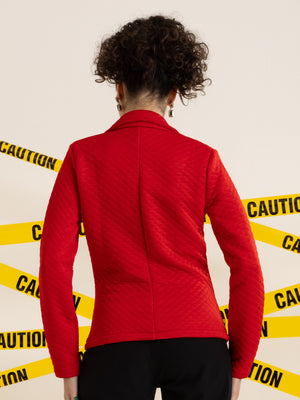 TANDUL Women Elegant Red Blazer