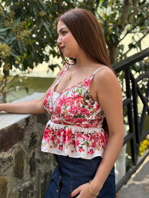 TANDUL Women Floral Printed Crop Top
