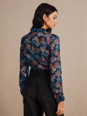 TANDUL  Women Relaxed Fit Fit Printed Spread Collar Casual Shirt