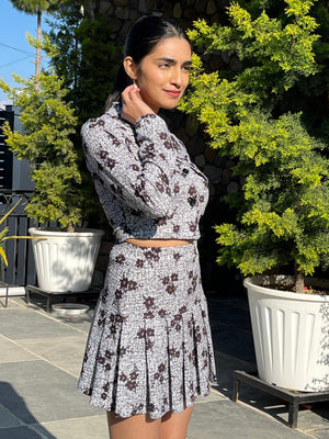 TANDUL Women Stunning Black and White Printed Co-ord Set