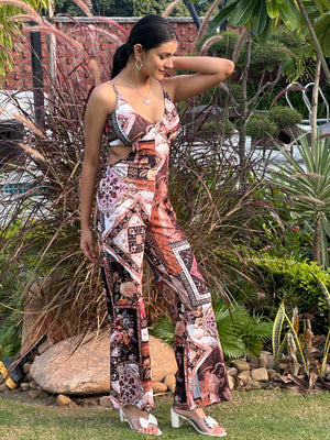 TANDUL Stunning Floral Printed Jumpsuit